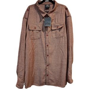 Men's Big and Tall Heavy Fannel Work Button Up Shirt Jacket